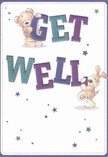 Bright with hope and warmth, this get well card radiates Shadwell's unique charm-a teddy bear and a puppy, soft and inviting, energetically anchor the large, colourful 'Get Well' letters painted in vivid indigo and teal. Their endearing faces convey the honest care familiar to anyone who's received a bouquet from Flowers Shadwell. Whimsical stars in shades of blue and purple dot the creamy white background, capturing the vibrant, lively ambience one might experience visiting a local Shadwell café or walking the waterfront. The tactile, detailed fur of both characters heightens their comforting presence, as if a gentle embrace comes right off the paper. This card doesn't just share a message-it extends a moment of cheer and compassion, perfect for brightening the day of someone recovering in Shadwell. With its playful optimism and genuine heart, it's a lovely complement to a thoughtfully arranged bouquet, ensuring every gesture is imbued with the spirit of the neighbourhood.